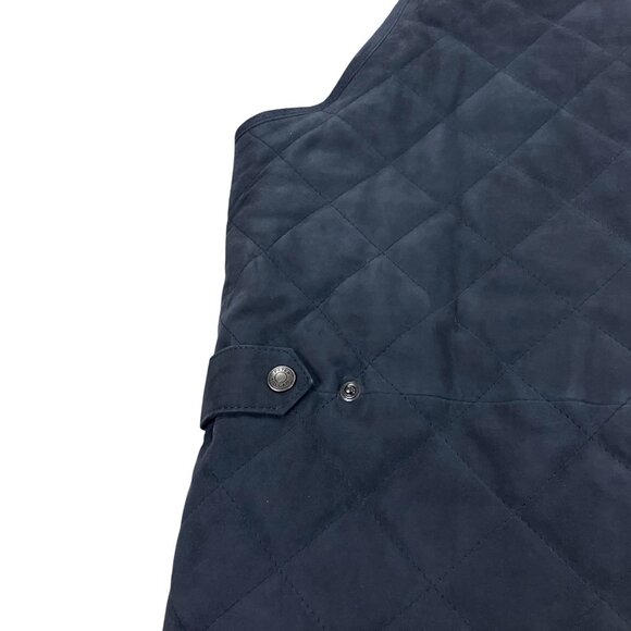 Peter Millar Crown Essex Suede Vest Quilted Jacket Mens XXL Galaxy Gray NWT - Picture 6 of 11